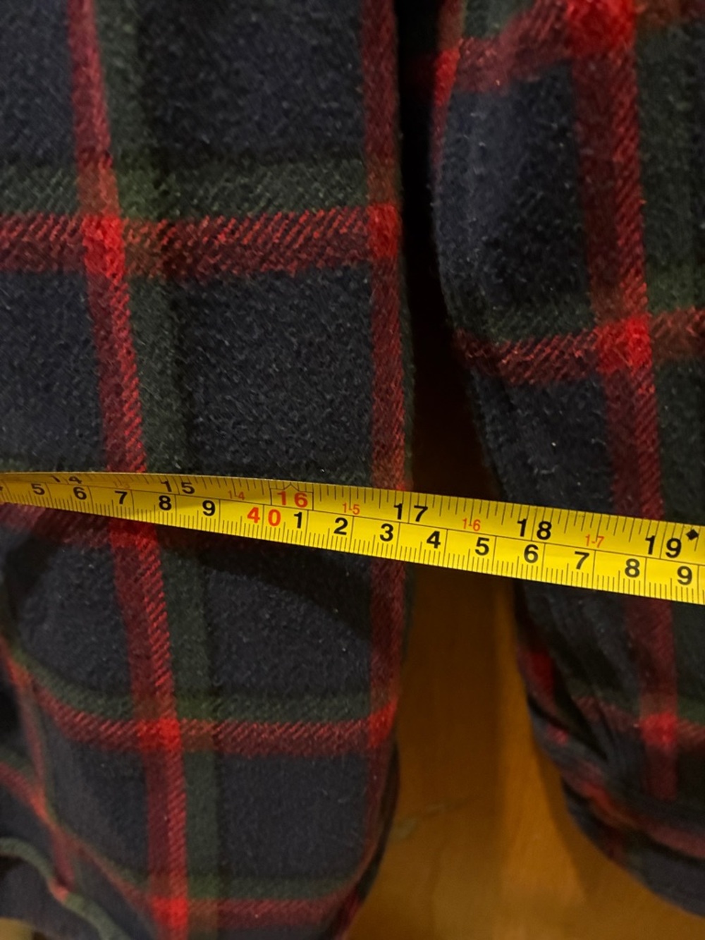 American Eagle Outfitters Navy and Red Plaid Button-Down Shirt - Picture 7 of 8